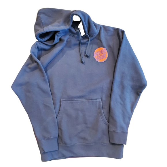 Santa Cruz Men's Contra Distress Dot Pullover Hooded Sweatshirt. Size Medium - Picture 3 of 3